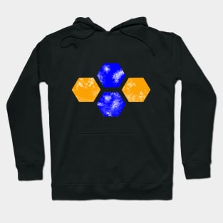 Hexagon pattern with clouds Hoodie
